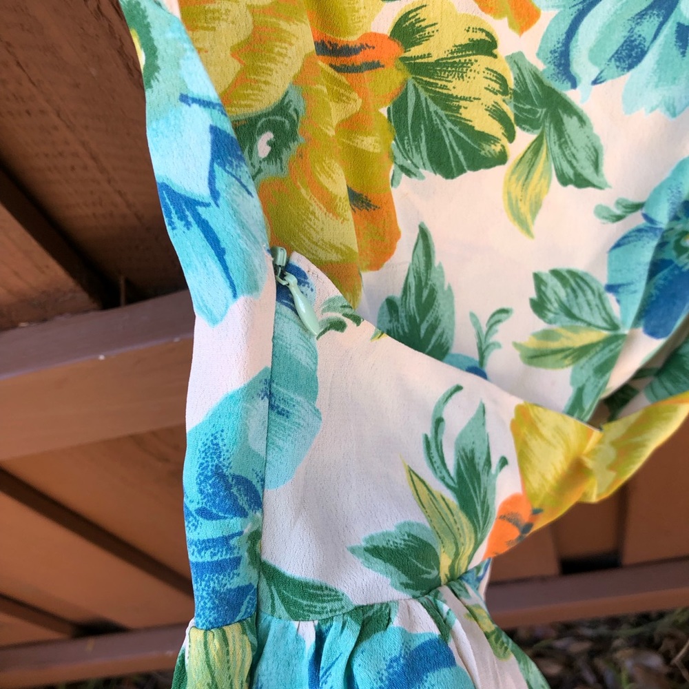 Blu Moon- Spaghetti Strap Floral Boho Dress - Picture 5 of 6